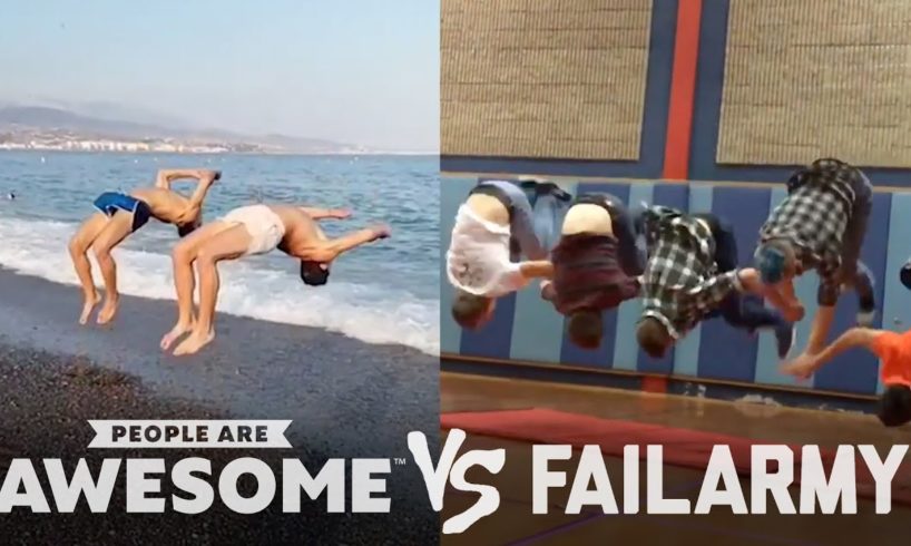 People Are Awesome vs. FailArmy | Backflips, Weightlifting, Nunchucks More!