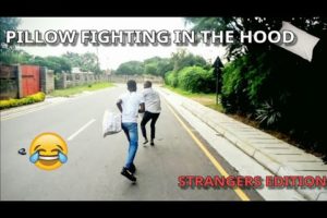 Pillow fighting in the hood| Zambian youtuber| FIRST VIDEO