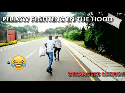 Pillow fighting in the hood| Zambian youtuber| FIRST VIDEO
