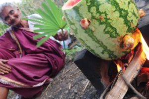 WATERMELON CHICKEN RECIPE | MY 105 GRAND MA COOKING KFC CHICKEN|COUNTRY FOODS