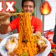 4 X Spicy FIRE RAMEN Challenge ?? EXTRA THAI CHILIES?️ @The Food Ranger @Best Ever Food Review Show​