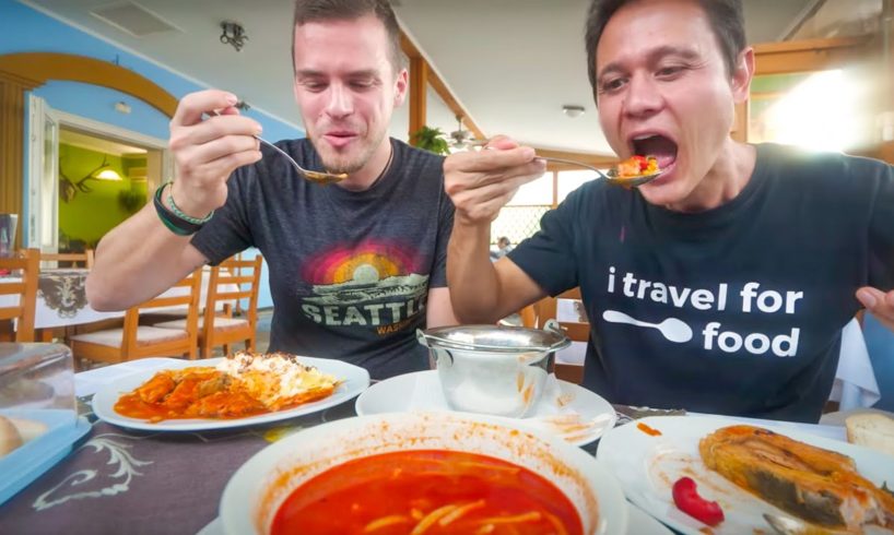 Europe’s SPICIEST FOOD ?️?️ !! Hungarian Fisherman’s Soup ? in Hungary!