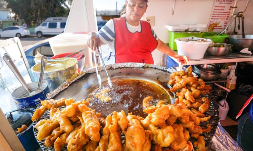 The Original Fish Tacos ? ? !! MEXICAN STREET FOOD in Ensenada, Mexico!! ??