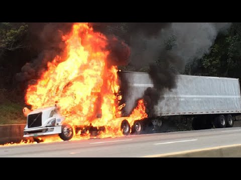 BEST TRUCK CRASHES & ACCIDENTS Compilation of Road Collisions Near Death Experiences