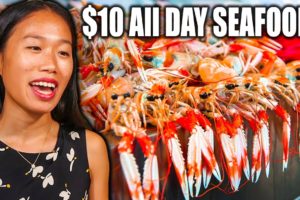 $10 SEAFOOD Challenge!! World's CHEAPEST Seafood in Phu Quoc, Vietnam!!