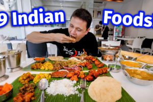 $100 South Indian Food - GIANT 19 ITEMS THALI | Chettinad (Tamil Nadu) Crab Curry!