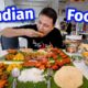 $100 South Indian Food - GIANT 19 ITEMS THALI | Chettinad (Tamil Nadu) Crab Curry!