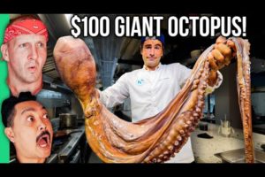 $2 Octopus VS $100 Octopus!! Huge Ocean Monster Served Five Ways!!!