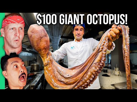 $2 Octopus VS $100 Octopus!! Huge Ocean Monster Served Five Ways!!!