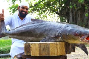 30Kg Full Fish Curry ||Giant Sea Murrel Fish Gravy |Big Fish Cutting Skills| Nawabs Kitchen