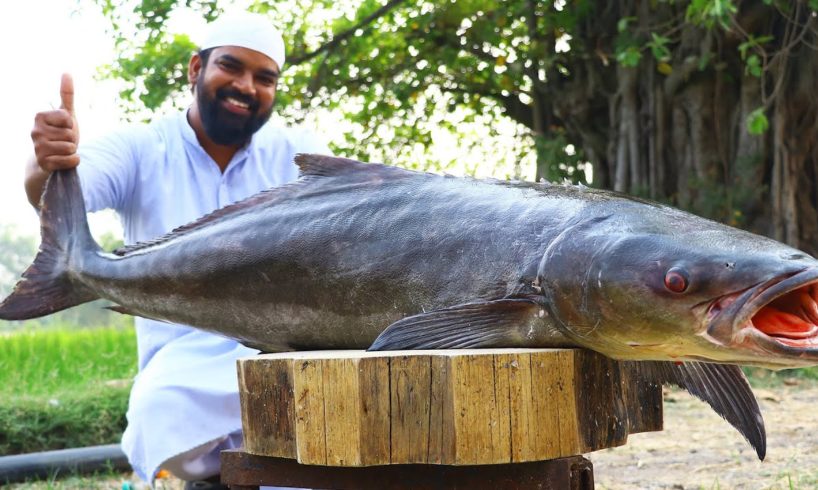 30Kg Full Fish Curry ||Giant Sea Murrel Fish Gravy |Big Fish Cutting Skills| Nawabs Kitchen