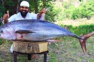 45 KG TUNA FULL FISH FRY | BANANA LEAFS TUNA FISH FRY | FULL FISH FRY | BIGGEST TUNA FRY | NAWABS