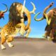 Animal Fight Club Lion Mammoth Elephant vs Cow Defeated Baku Baku Animal Fight Bulls Epic Battle