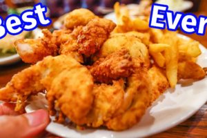 Best American Food - ORIGINAL FRIED CHICKEN TENDERS!! (Since 1917) + Frozen Mudslide Milkshake!!