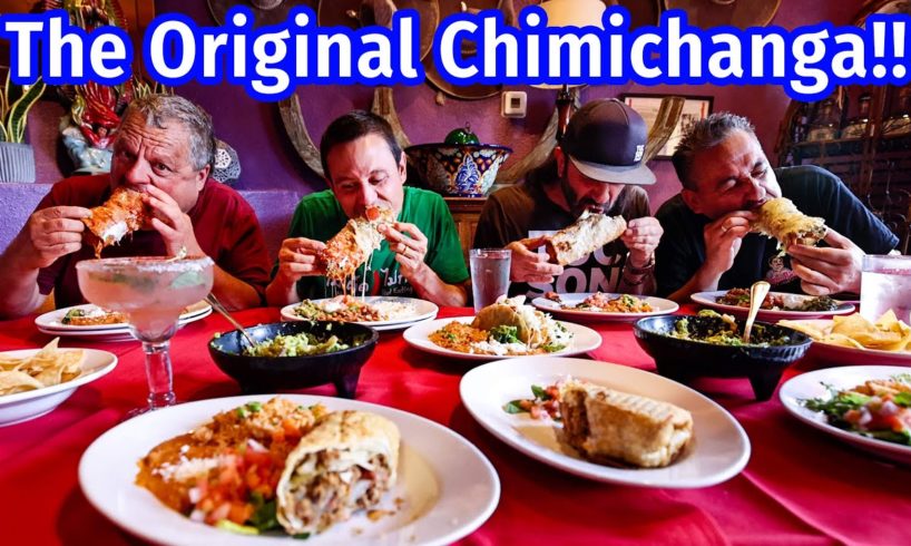 Best Mexican American Food!! ORIGINAL CHIMICHANGA Deep Fried Burrito + illegal “MEAT CAGE!!”