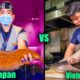 Bizarre FLATFISH Challenge!!! | JAPANESE CHEF Vs VIETNAMESE CHEF