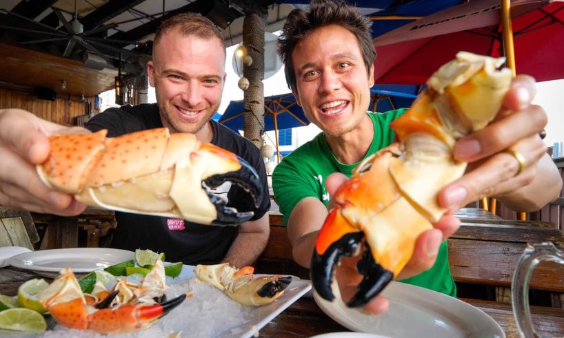COLOSSAL Crab Claws!! ? Ultimate MIAMI FOOD TOUR - Florida, USA (Part 2)