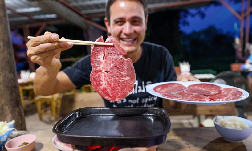 Eating the KOBE BEEF of Thailand - Is It That Good?? ? Street Food Steakhouse!