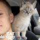 Este gatito no puede separarse de su papá I Cat Crazy | El Dodo