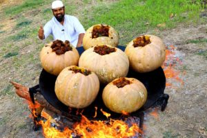 GOAT MEAT BAKED IN A PUMPKIN | Yummy Pumpkin Recipe | Cooking Skill | Nawabs kitchen