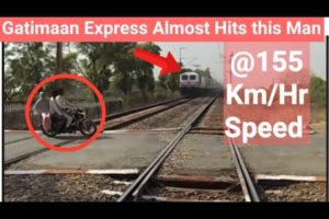 Gatimaan Express @155km/hr ALMOST HITS  A Stupid FAMILY Crossing Tracks | train accident india 2021|