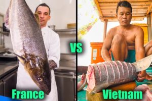 Giant Cobia Challenge!!! | FRENCH CHEF vs VIETNAMESE CHEF