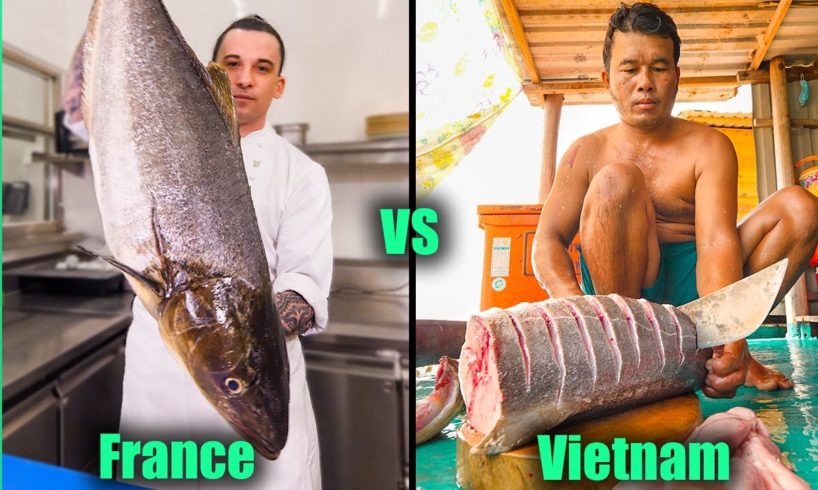 Giant Cobia Challenge!!! | FRENCH CHEF vs VIETNAMESE CHEF