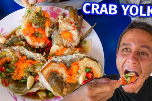 Golden CRAB YOLK!! Greatest Ever SPICY SEAFOOD on The Beach! ? ?