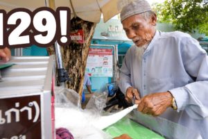 He’s 129!! World’s Oldest Street Food Vendor!? | Pattani, Thailand