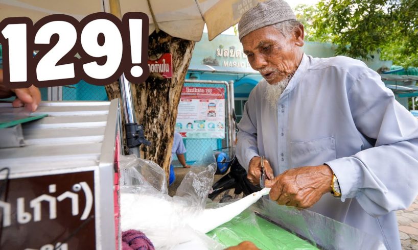 He’s 129!! World’s Oldest Street Food Vendor!? | Pattani, Thailand