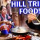 Hill Tribe Food!! WILD BANANA BLOSSOM with Lahu People - Mountain Village!
