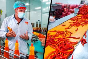 How CHILI SAUCE is Made!!!  One Million Bottles a Week!!