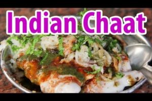 Indian Street Food Chaat at Kashi Chaat Bhandar in Varanasi, India