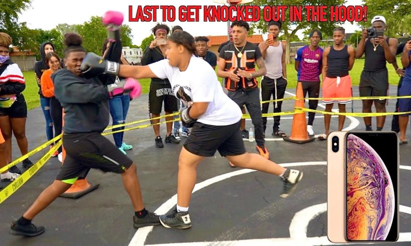 Last Female To Get Knocked Out In The Hood Wins IPHONE MAX PRO!