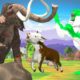 Mammoth VS Lion Attack Cow Cartoon Animal Fight Cartoon Cow Saved By Mammoth Elephant Epic Battle