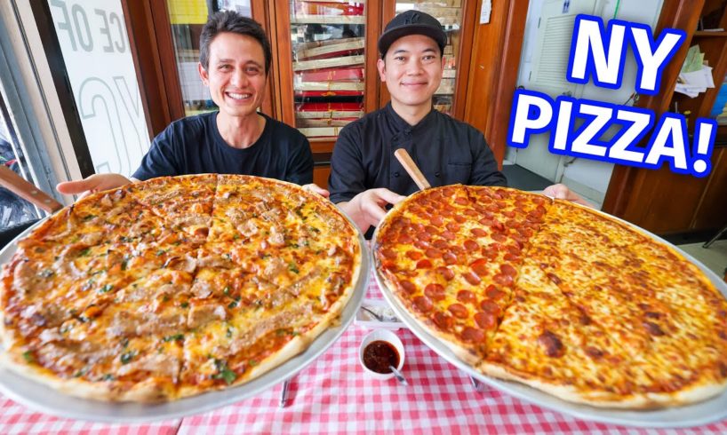 New York Pizza!! ? 18 Inches Pepperoni + Cheese NYC Style Pizza!!