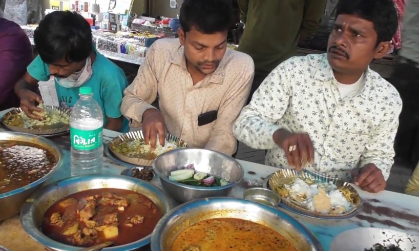 Roadside Street Food | Mangso Bhat ( Rice with Fish Mutton ) 90 Rs Plate | Indian Street Food