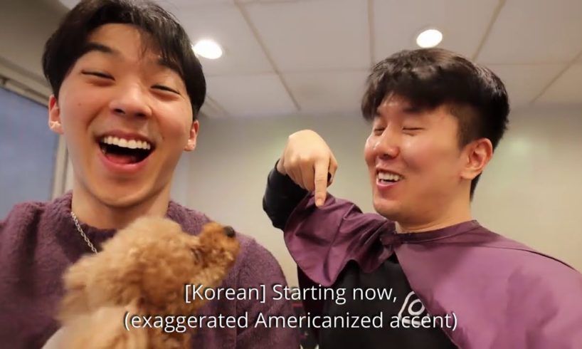 Speaking KOREAN ONLY Challenge (Cringe alert) [Ft. cutest puppies?]
