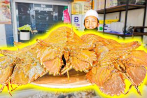 Street Food in Malaysia - GIANT ALIEN Lobster (SPICY!) + Incredible BBQ Street Food ROAD TRIP!!!