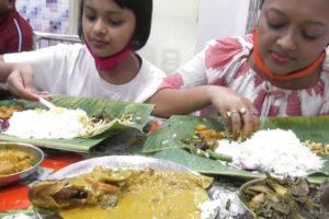 Super Duper Lunch | Hotel Sidheshwari Ashram | Rice with Mutton Curry | Pabda Fish |Best Indian Food