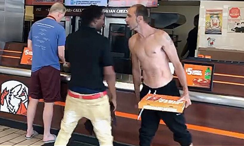 White guy vs hood employee ?