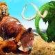 Zombie Mammoth VS Cow Cartoon Saved By Mammoth Elephant Lion Attack Animal Fight Wild Animals Battle