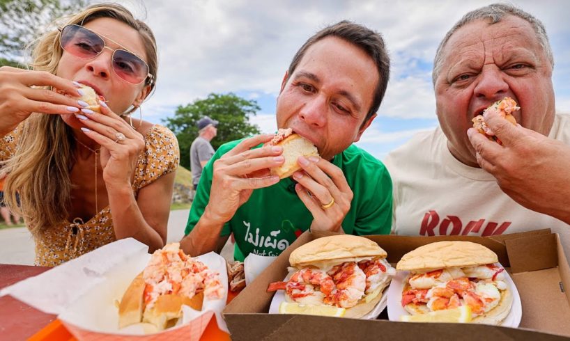 $25 LOBSTER BURGER!! ? Best Lobster Roll Shacks in Maine, New England (Part 2)!!