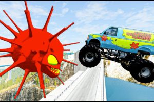BeamNG Drive Vehicles Huge Ramp Jumps Over Giant Red Virus | Random Cars Crashes & Fails Compilation