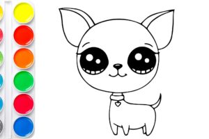 Bolalar uchun pufay rasmini chizish How To Draw The Cutest Puppy Как Нарисовать Щенка