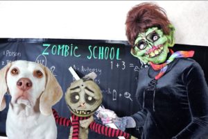 Dog Rescues Zombie Boy From Zombie School! Funny Dogs Maymo & Potpie vs Zombie Teacher