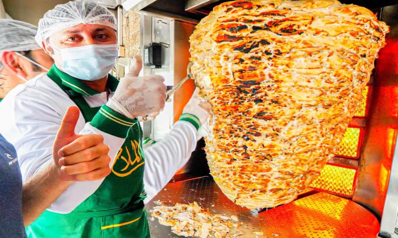 EXTREME 100KG Shawarma in Dubai - Dubai's BIGGEST SPINNING MEAT!!!