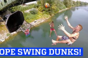 Epic Rope Swing Acrobatic Dunks by Dunking Devils | People Are Awesome