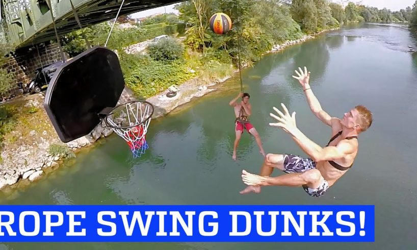 Epic Rope Swing Acrobatic Dunks by Dunking Devils | People Are Awesome