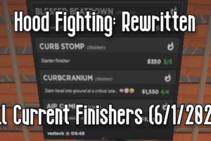HOOD FIGHTING: REWRITTEN - ALL CURRENT FINISHERS (6/1/2021) - ROBLOX